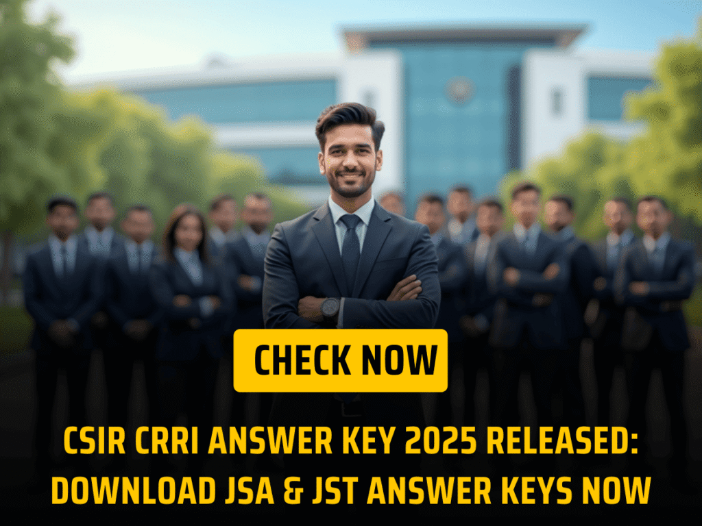 CSIR CRRI Answer Key 2025