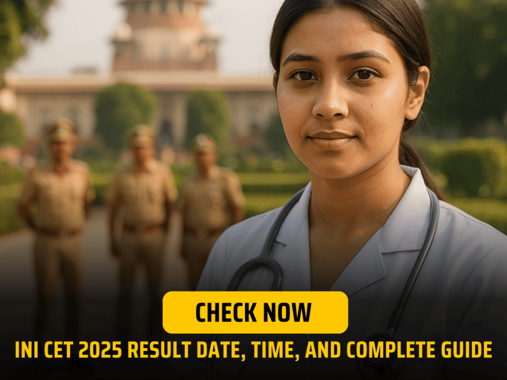 INI CET 2025 Result Date