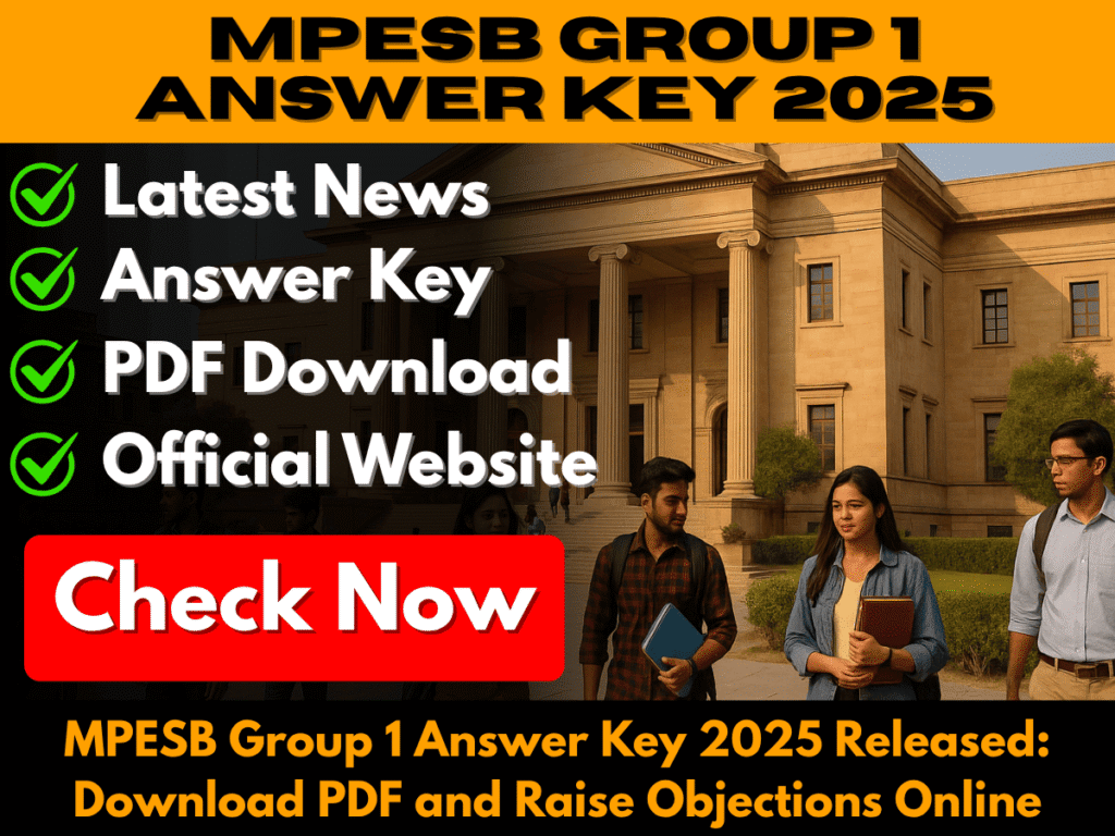 MPESB Group 1 Answer Key 2025